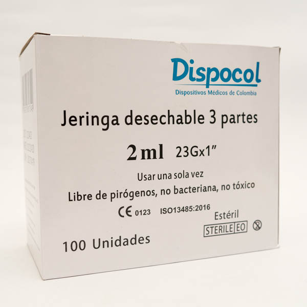 JERINGA 2ML 21G 1 1X2 X 100  DISPOCOL