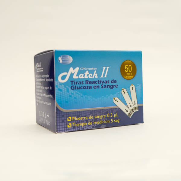 TIRAS REACTIVAS GLUCOSA X50 LANCETAS X50 DIAGNOSTICOS B