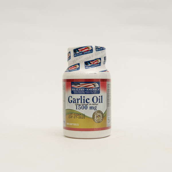 GARLIC AJO OIL CAP 1500MG X 100 HEALTY AMERICA