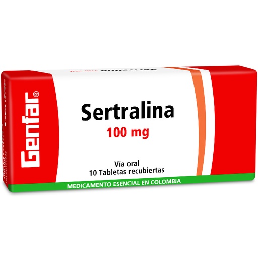 [002616] SERTRALINA TAB 100MG X 10  GF