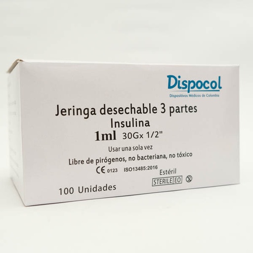 [004959] JERINGA DE INSULINA 1ML 31G X 1X2  X 100 DISPOCOL