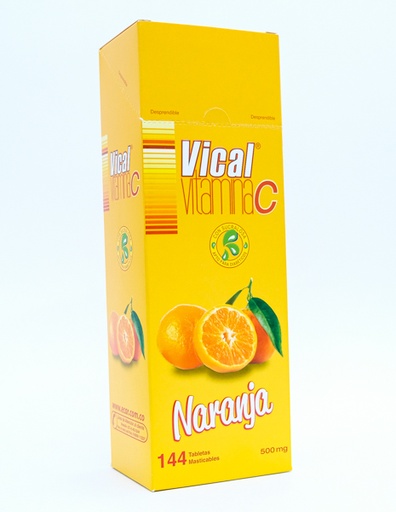[005181] VITAMINA C TAB 500MG X 144 NARANJA  ECAR