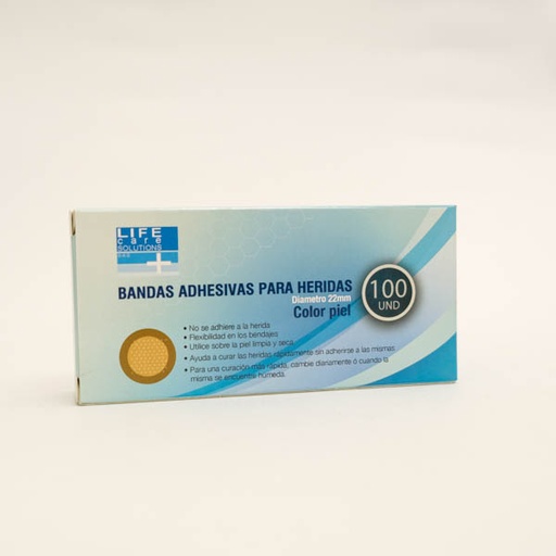 [007077] CURAS REDOND COLOR PIEL X 100 LIFE CARE