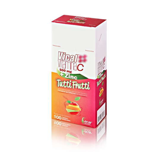 [007539] VITAMINA C ZINC TUTTI FRU TAB X 100  ECAR