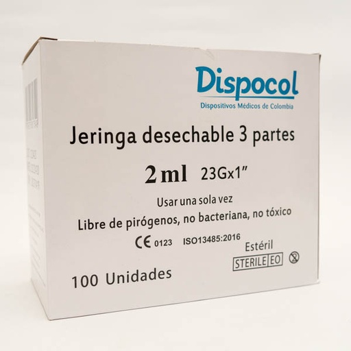 [000655] JERINGA 2ML 21G 1 1X2 X 100  DISPOCOL
