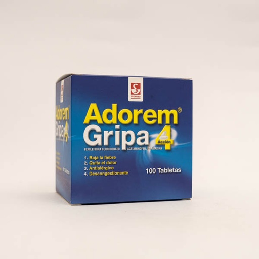 [000073] ADOREM GRIPA TAB X 100 ACETAMINOFEN  SIEGFRIED