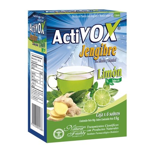[9136] ACTIVOX JENGIBRE LIMON SOBRES X 6 NATURAL F