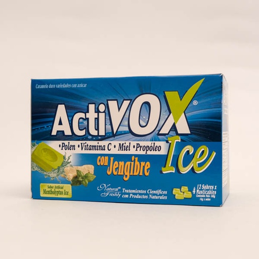 [9174] ACTIVOX PASTILLAS ICE JENGIBRE X 12 NATURAL F